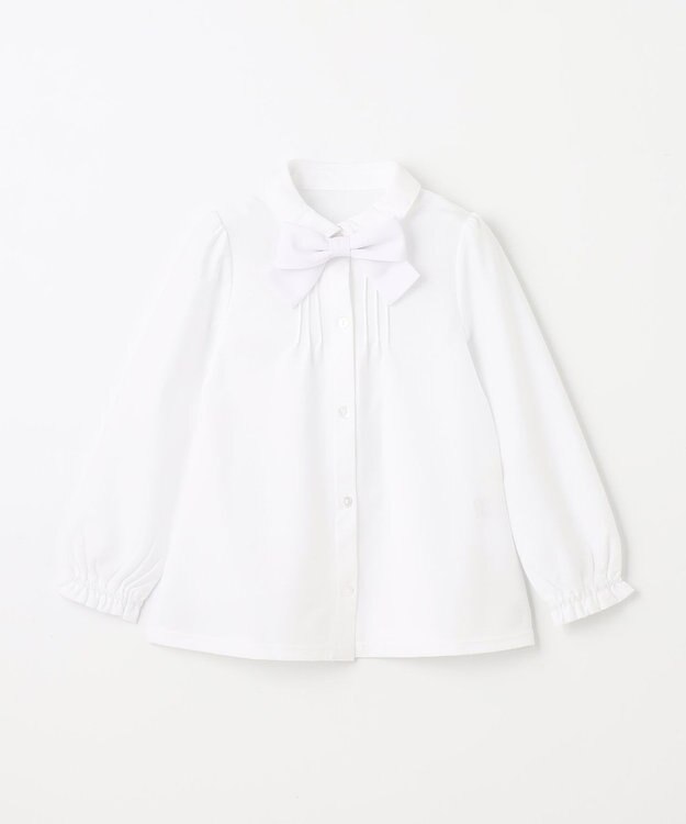 組曲 KIDS 【110-140㎝】リボンタイ2WAY ブラウス オフホワイト系