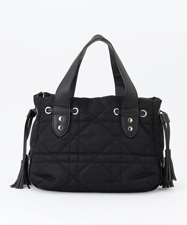 LA BAGAGERIE グリッドキルティングトート ブラック