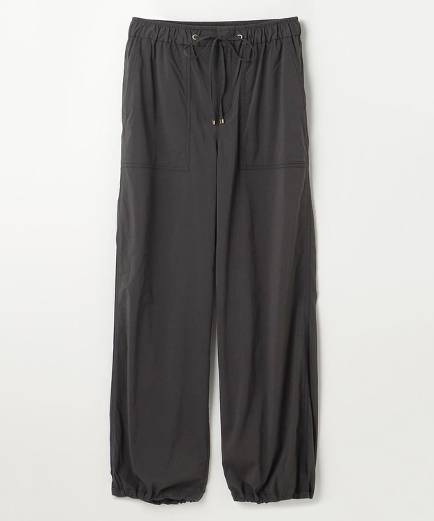 ANY 【洗濯機可/ウエストゴム】パラシュートパンツ ブラック