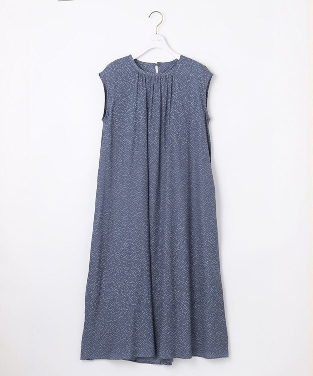 ANY SIS 【ベルト付き】ミニドット ノースリーブワンピース ダルブルードット