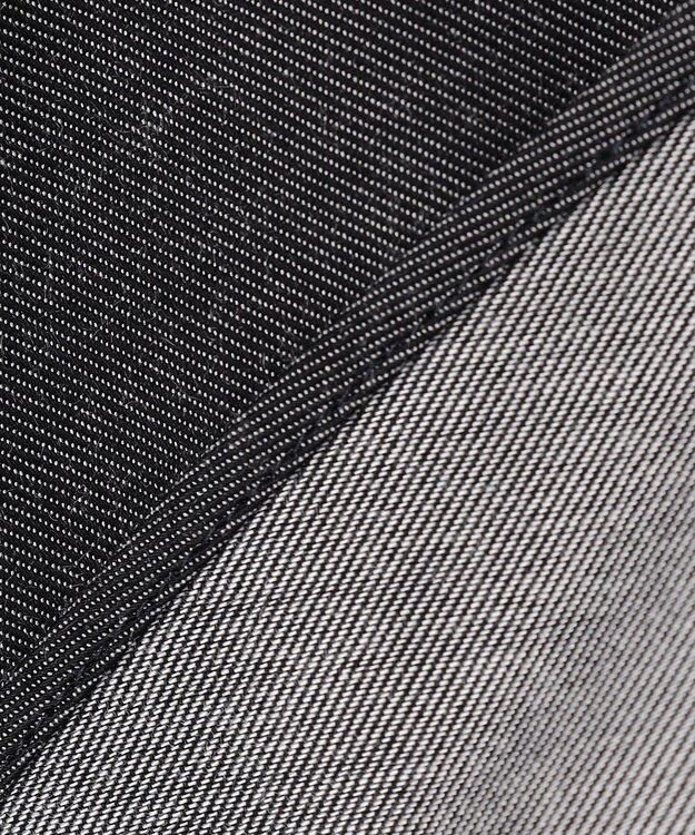 uncrave 【手洗い可】シャンブレー ラッフル ブラウス（uncrave WHITE） インディゴ