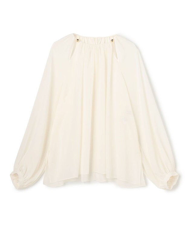 BEIGE， IVES / ゴールドビーズブラウス Ecru