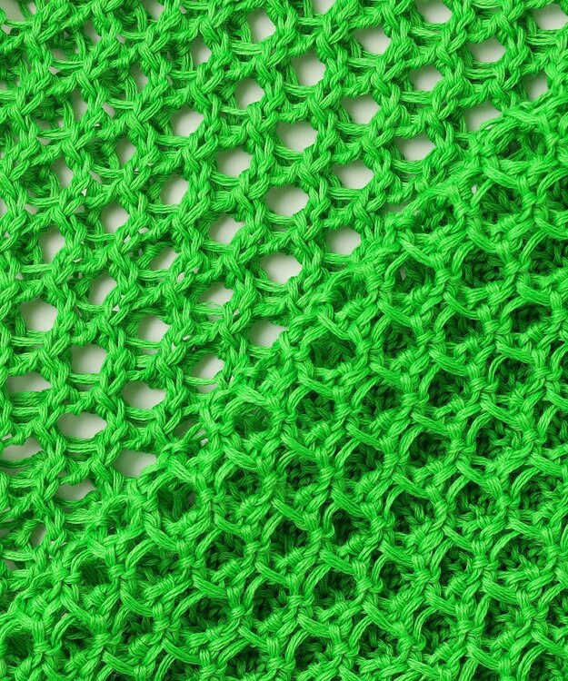 BEIGE， 【洗える】ALOE / コットンメッシュ半袖クルーネックニット Green