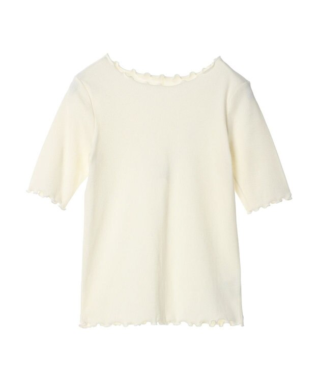 earth music&ecology メロ－リブプルオーバー Ivory