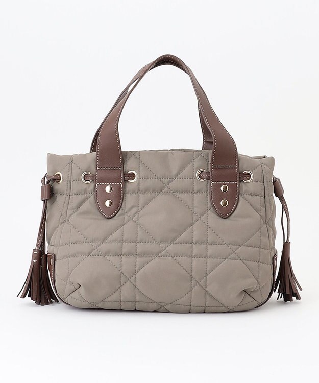 LA BAGAGERIE グリッドキルティングトート グレージュ