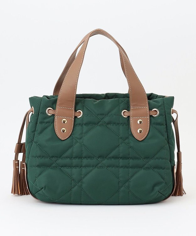 LA BAGAGERIE グリッドキルティングトート ダークグリーン