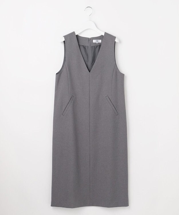 J.PRESS LADIES L ツムギートflannel ジャンパースカート グレー系