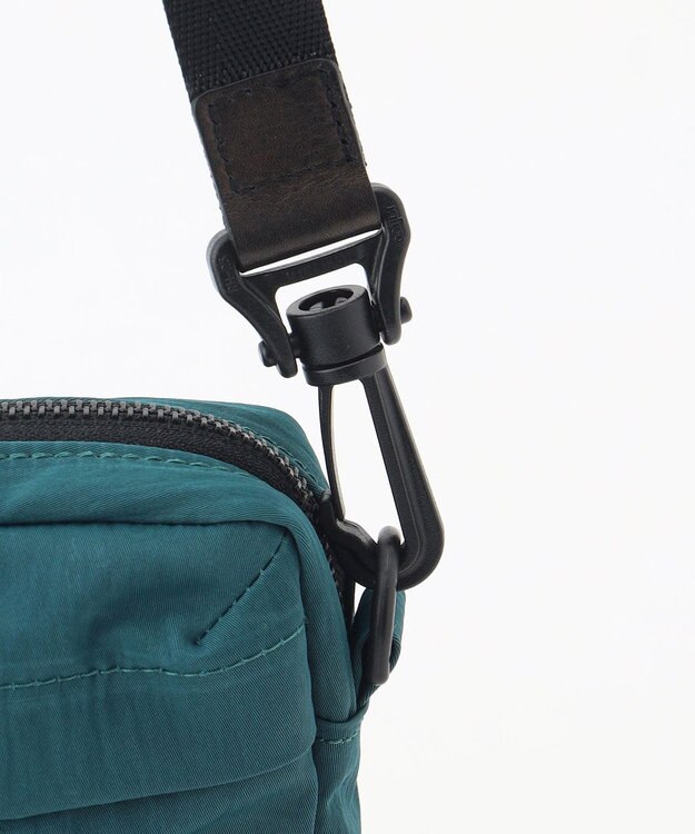 YUSHI RiVER - SHOULDER POUCH ショルダーポーチ  シワ加工 ブルーグリーン