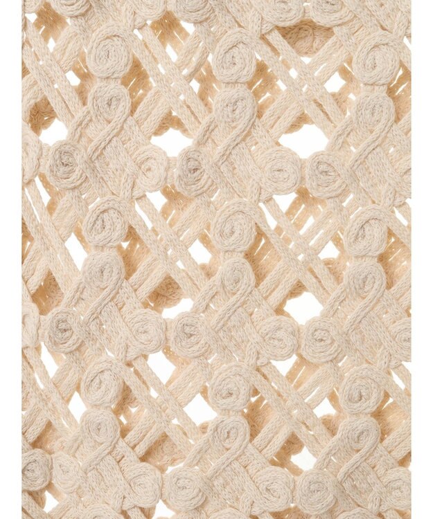 Green Parks かぎ針編みニットベスト Ivory