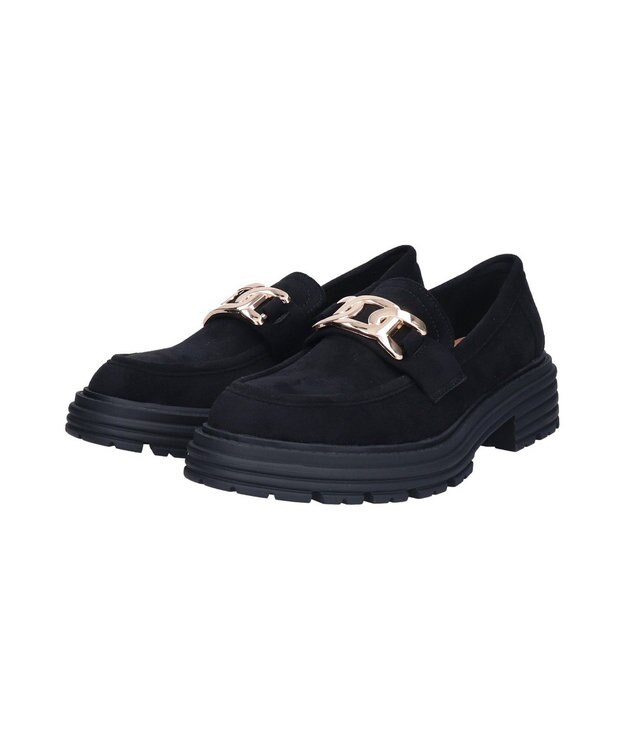 Bridget Birkin 【Bridget Birkin】チェーンベルトローファー ブラックスウェード