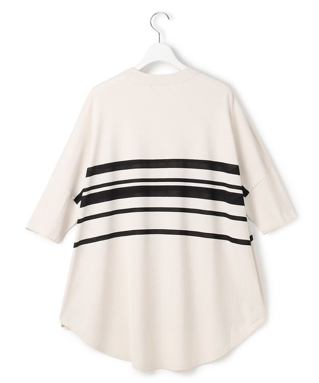 ICB 【先行予約】VIS/NYハイゲージランダムボーダー 半袖ニット トープ×ブラック