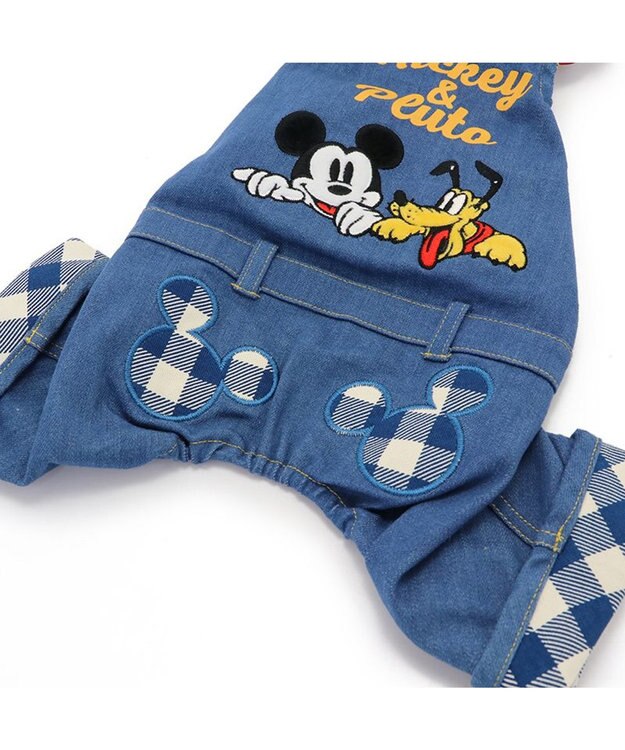 PET PARADISE ディズニー ミッキーマウス＆プルート  お散歩柄オーバーオール   【小型犬】 紺（ネイビー・インディゴ）