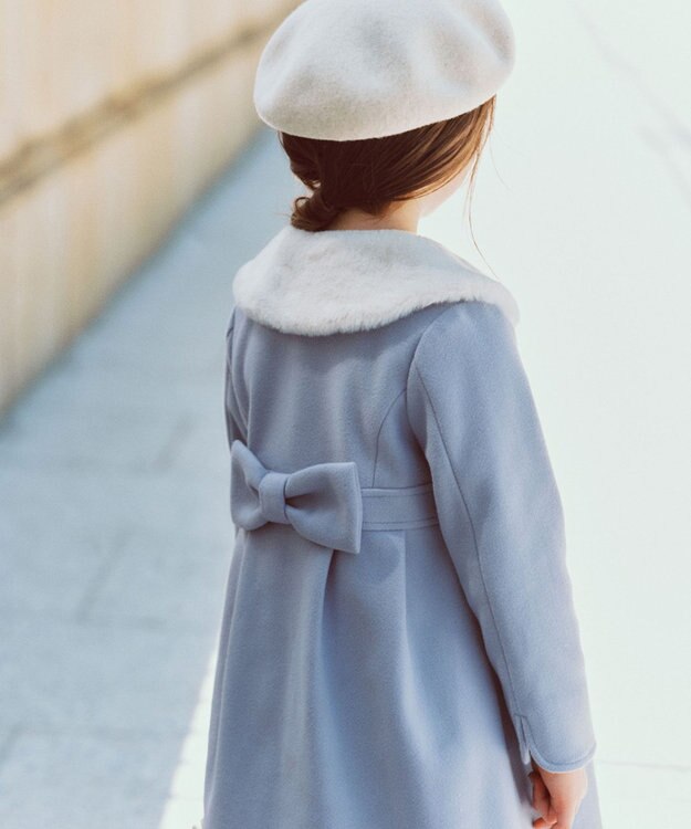 ANY KIDS ウール ライク コート サックスブルー