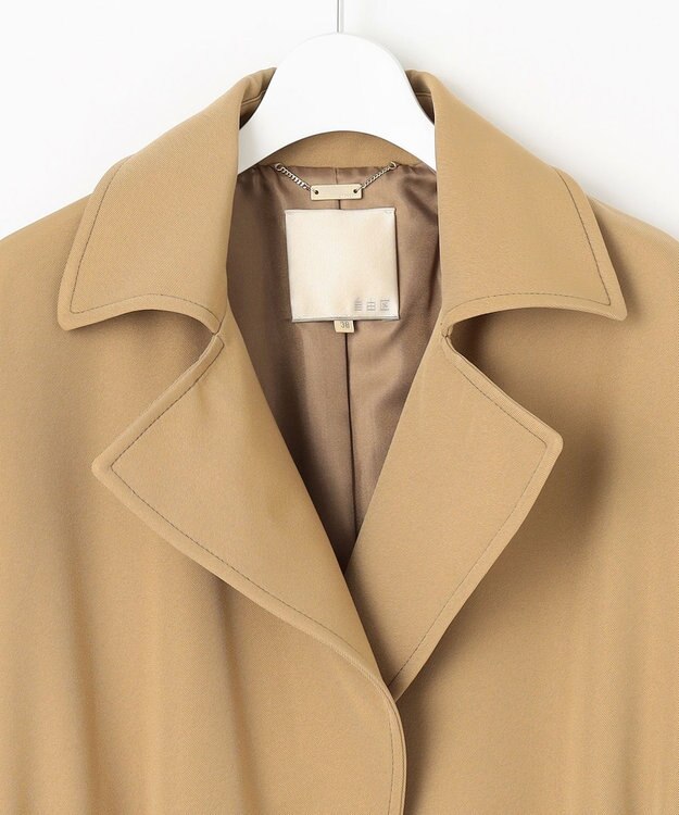 自由区 ミドル丈 トレンチコート キャメル系
