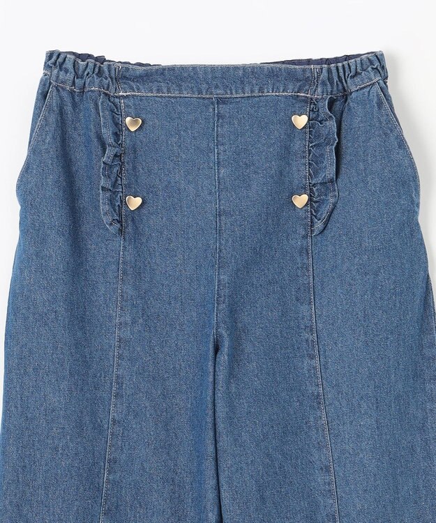 ANY KIDS デニム ワイド パンツ ブルー系デニム