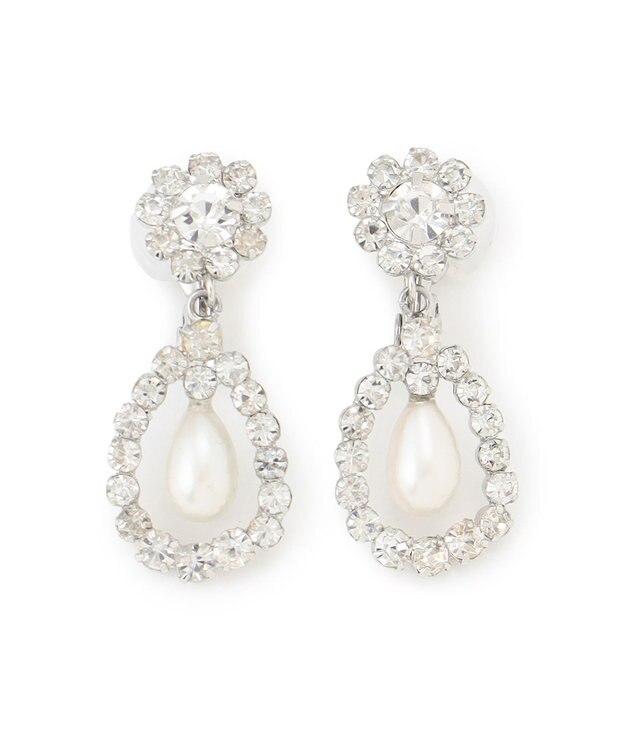 23区 【APPLAUDIR】ドロップパール イヤリング シルバー系