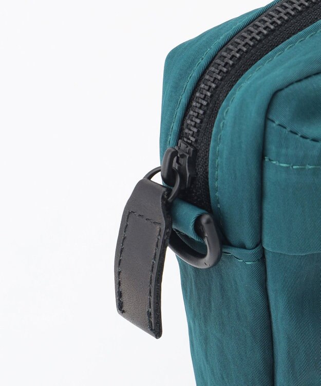 YUSHI RiVER - SHOULDER POUCH ショルダーポーチ  シワ加工 ブルーグリーン