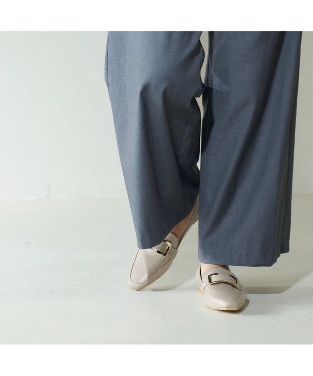 MODE ET JACOMO <carino>バックルローファー ベージュ