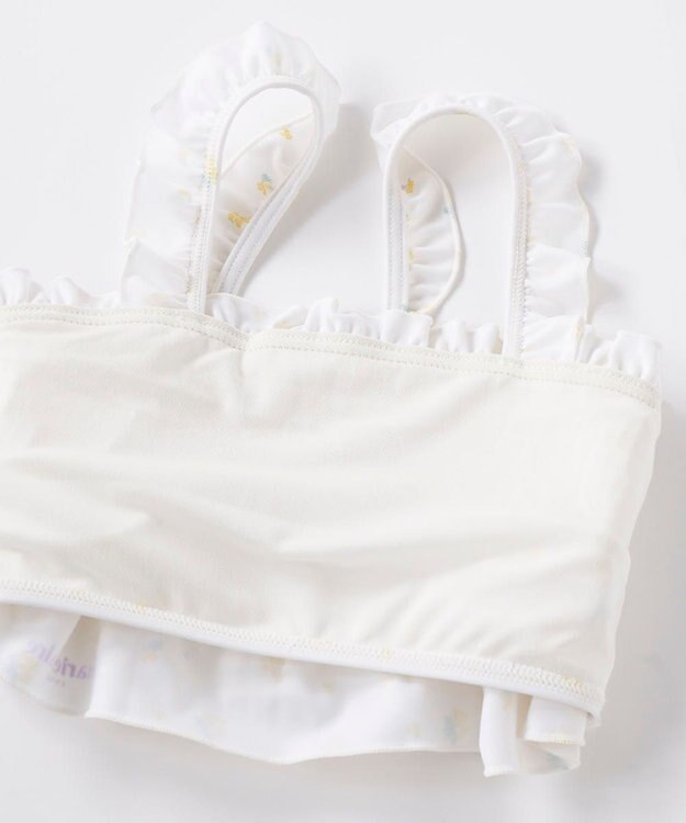 OP／FILA 【marie claire ENFANTS】シャーリングセパレート水着 ホワイト