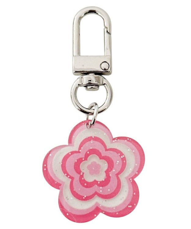 WEGO カラフルフラワーキーホルダー Sピンク
