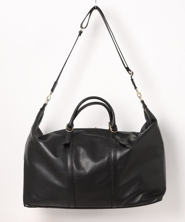 UNBILLION ペルケ perche / ガーメントレザー・サスティナブル2wayボストンL ブラック