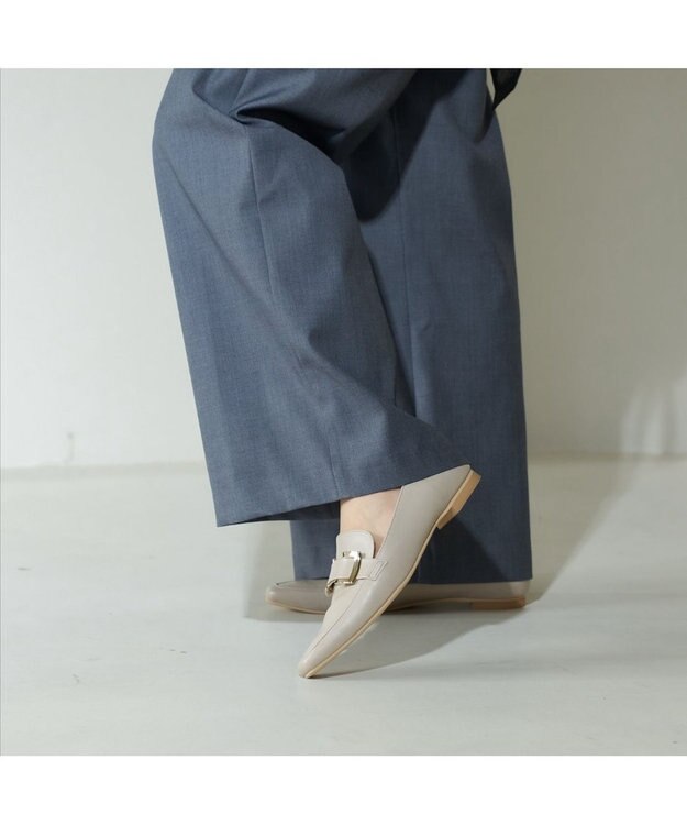 MODE ET JACOMO <carino>バックルローファー ベージュ