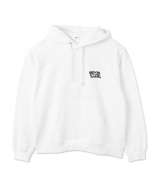 WEGO 【裏起毛/ユニセックス着用ITEM】リラックスフィットグラフィックパーカー ホワイト