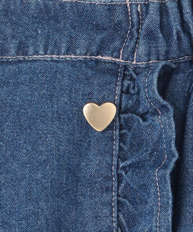 ANY KIDS デニム ワイド パンツ ブルー系デニム