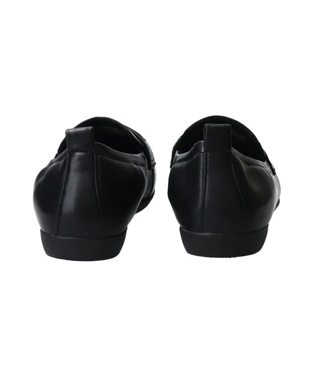 INTER-CHAUSSURES 【BUSSOLA】シャーリングフラットローファー ブラック