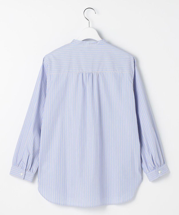 J.PRESS LADIES 【WEB限定】ストライプ シャーリング ブラウス 【WEB限定】サックスストライプ系