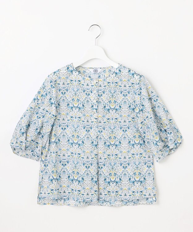 J.PRESS LADIES 【洗える】LIBERTY ボートネック ブラウス ブルー系