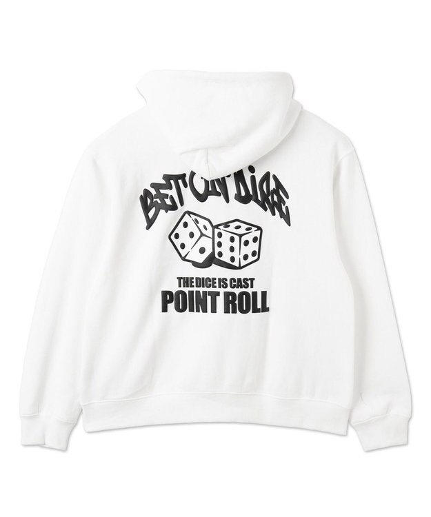 WEGO 【裏起毛/ユニセックス着用ITEM】リラックスフィットグラフィックパーカー ホワイト