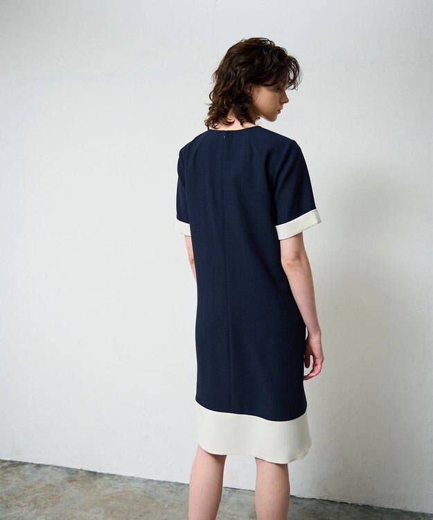 GRACE CONTINENTAL ビジューエンブレムワンピース ネイビー