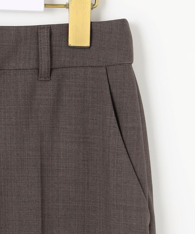 ANY SIS ウーステッドエステル テーパード パンツ モカグレー