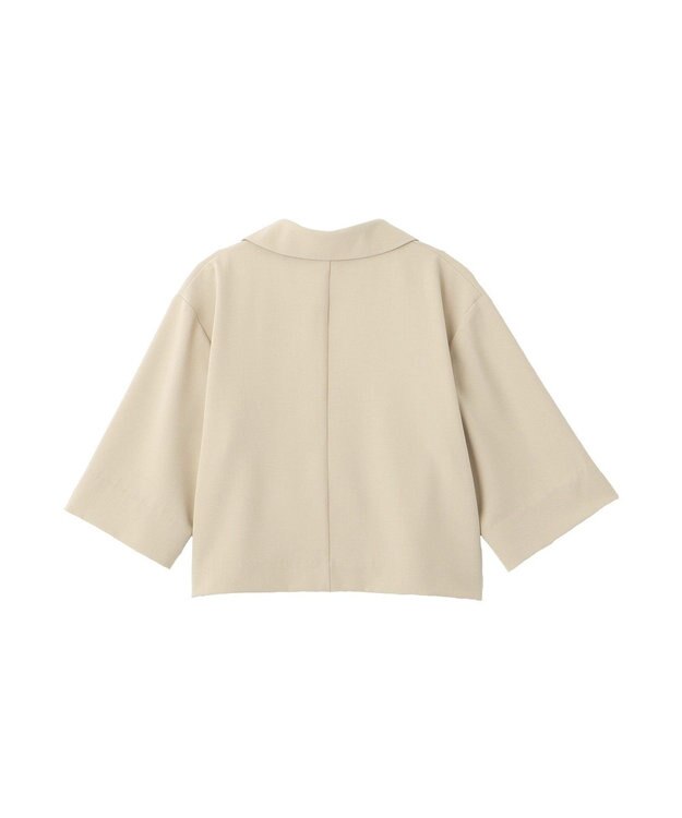 YECCA VECCA ハーフスリーブクロップドジャケット Gray Beige