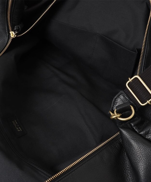 UNBILLION ペルケ perche / ガーメントレザー・サスティナブル2wayボストンL ブラック