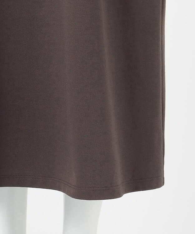 23区 【R(アール)】プレミアムコットンジャージー フリルスリーブ ワンピース ブラウン系