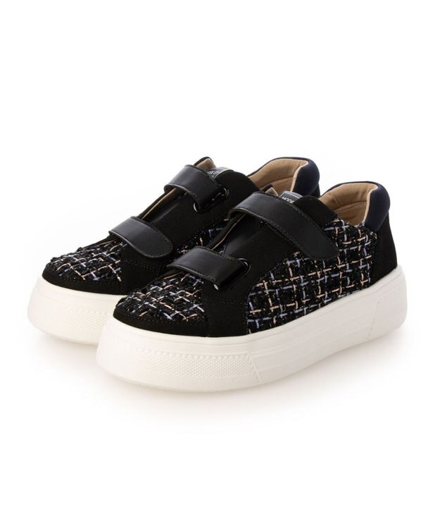 MODE ET JACOMO <MODE ET JACOMO>厚底ベルクロスニーカー ブラックキジ