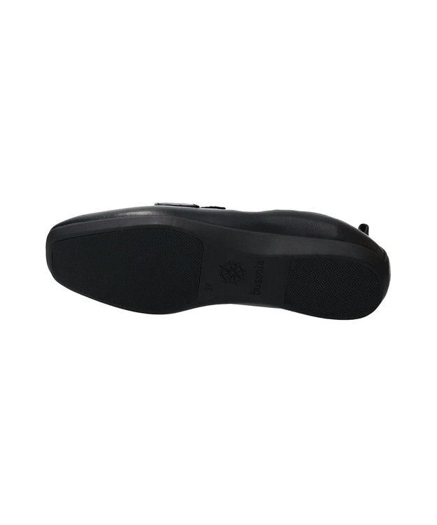 INTER-CHAUSSURES 【BUSSOLA】シャーリングフラットローファー ブラック