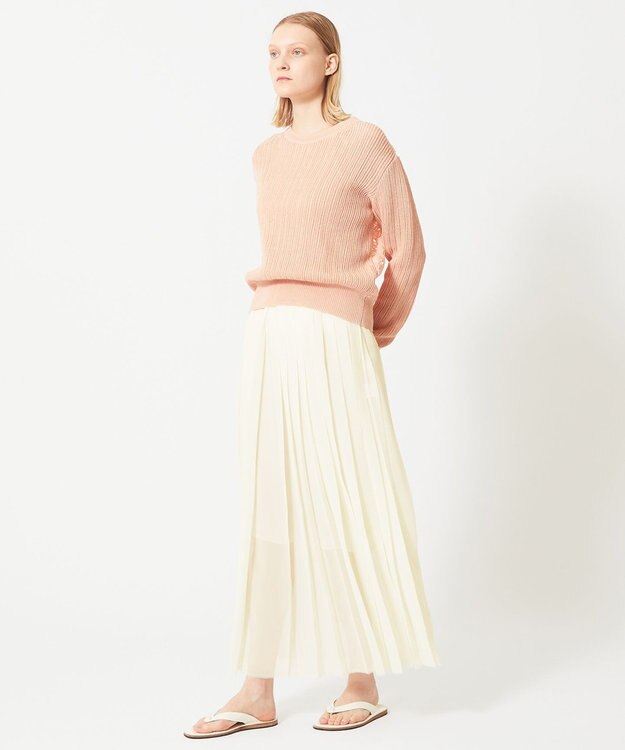 BEIGE， GARDENIA / クルーネックニット Peach