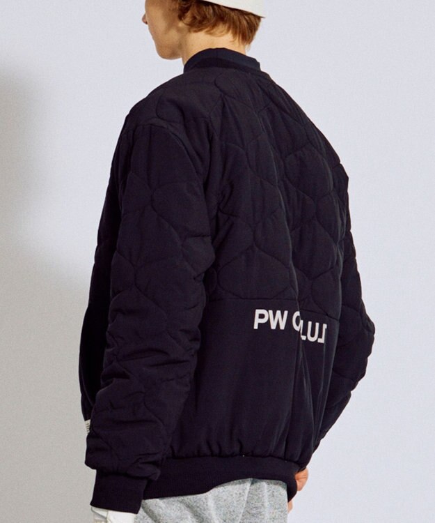 PW CIRCULUS 【撥水加工 / ストレッチ】【MEN】キルティング中綿プルオーバー ゴルフ ブラック系