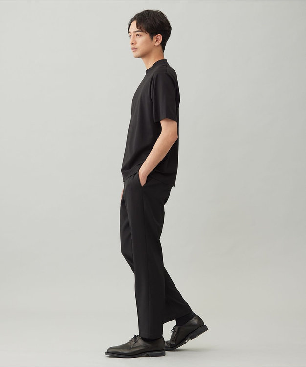 UNFILO MENS 【OCEANS 雑誌・web・YouTube 掲載】WOOL TOUCH 機能美パンツ スリム【東レ開発のウール見え高機能素材】 ブラック