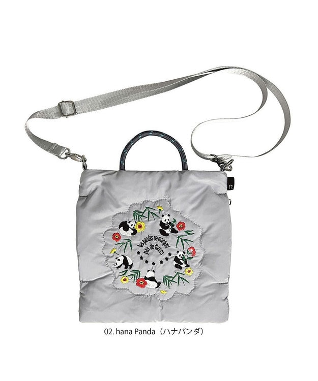 ROOTOTE 6842【フェザールー】FE.サコッシュ.ブロドゥリー-A 02：ハナパンダ