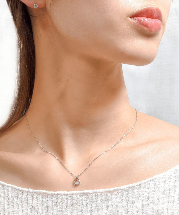 blancotokyo 【金属アレルギー対応】ドロップモチーフネックレス RUGIADA シルバー