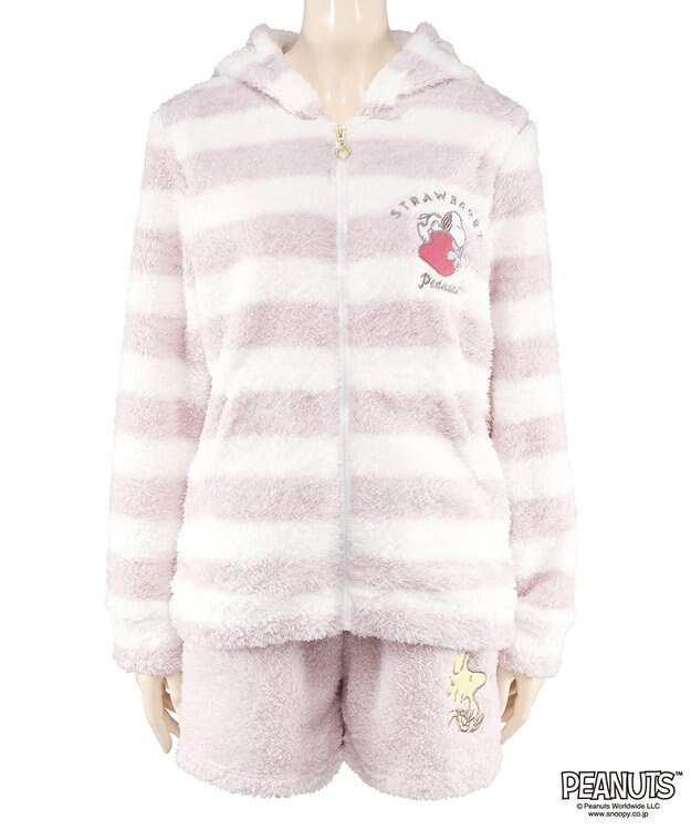 San-ai Resort（三愛水着楽園） 【スヌーピー】【PEANUTSピーナッツ】イチゴルームウエア ライトピンク