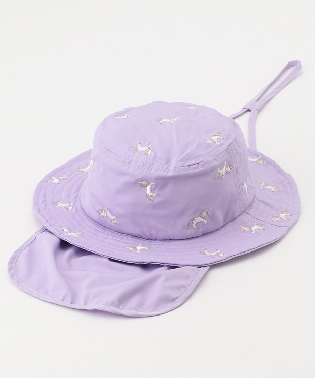 ANY KIDS 刺繍 バケットハット ラベンダー