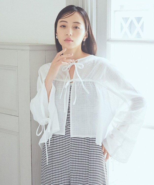 earth music&ecology ワッシャードロスト羽織りシャツ Off White