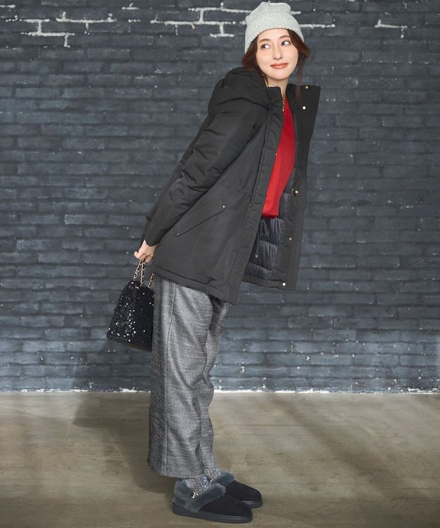 ANY SIS 【洗える】ラメキライージードロスト パンツ モノトーン