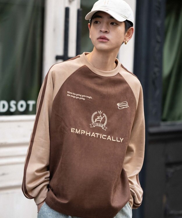 WEGO 【ユニセックス着用ITEM】フェイクスウェードゲームプルオーバー ブラウン