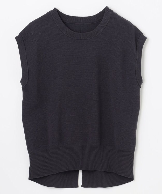 ANY フレンチスリーブニット スレート